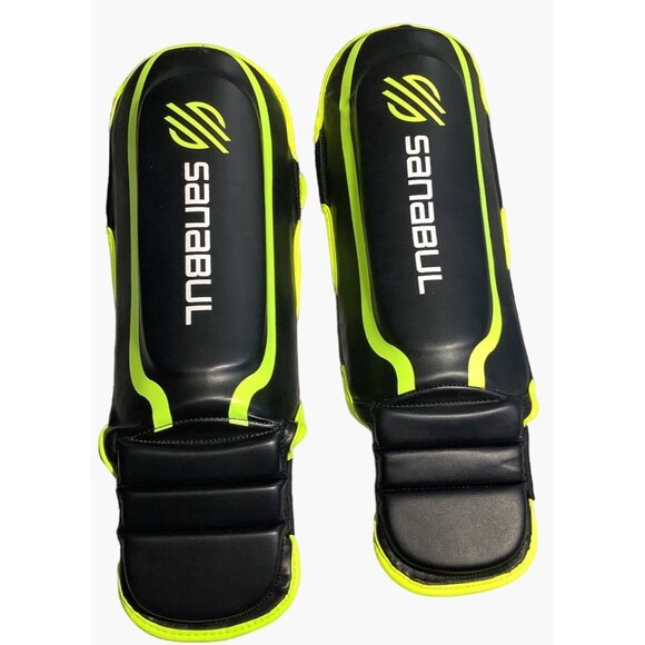 Sanabul Essential Sleeve Kickboxing Shin Guards MMA Muay Thai Neoprene Size XS - Picture 7 of 9